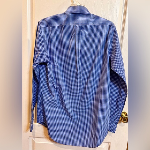 Ralph Lauren collared button down long sleeve shirt blue/white checkered. Size S - Picture 4 of 4